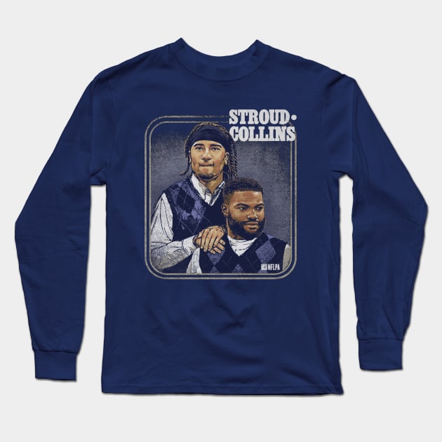 C.J. Stroud & Nico Collins Houston Step Brothers Long Sleeve T-Shirt by ClarityMacaws